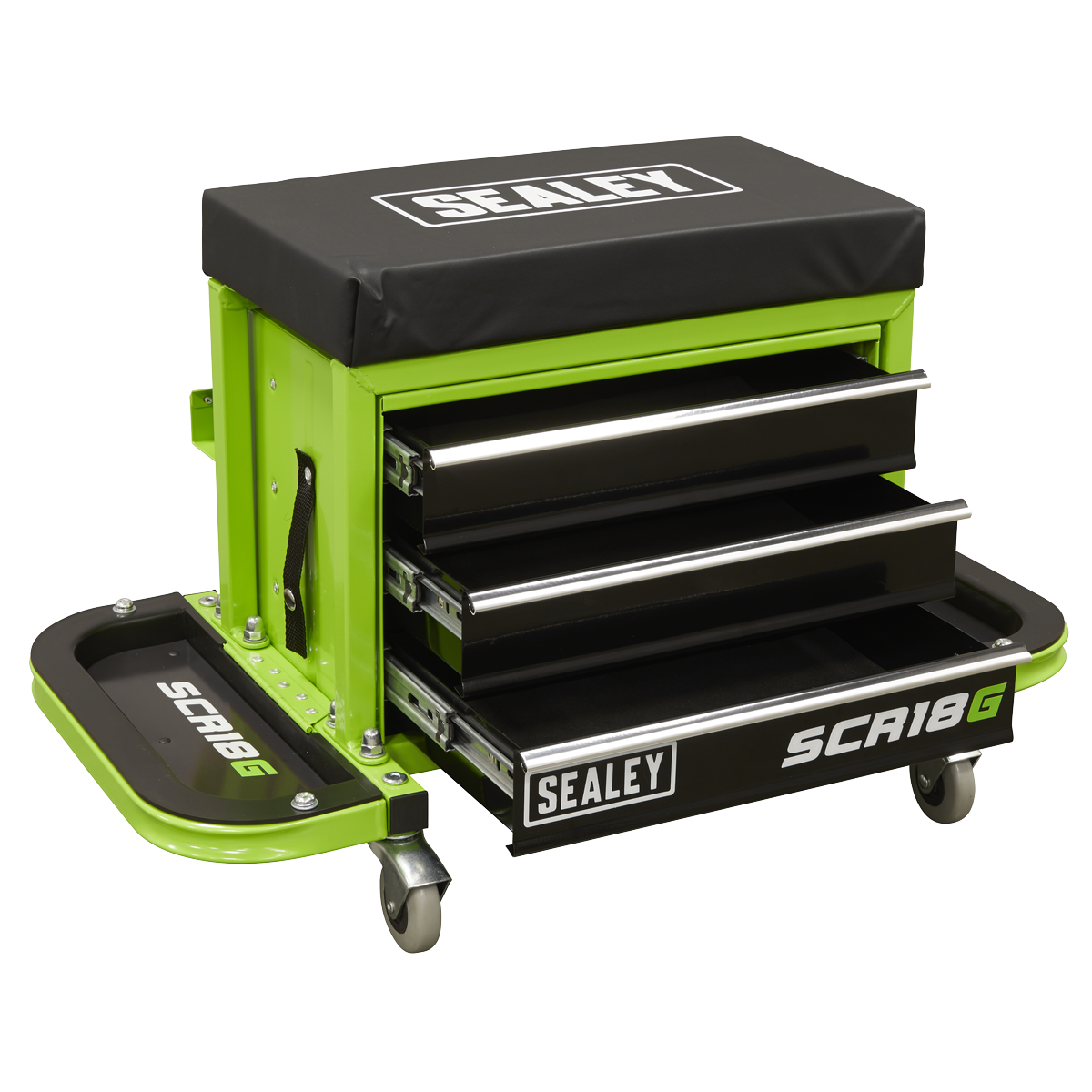 Mobile Padded Utility Seat & Tool Storage