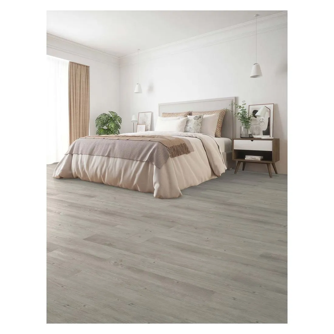 Luxury Rigid Click Silver Oak SPC Vinyl Flooring with integrated Underlay 2.167m2