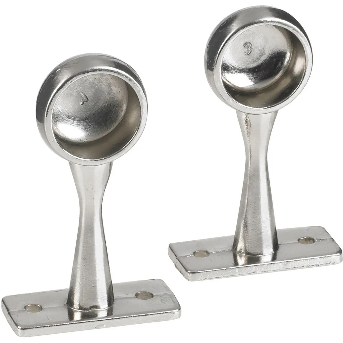 Colorail Standard End Bracket Brushed Nickel 25mm Pk 2