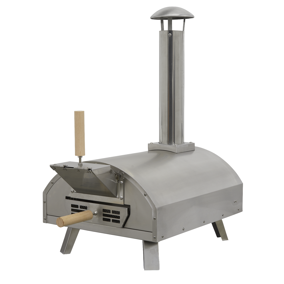 Dellonda Wood-Fired Pizza Oven 14" - Stainless Steel