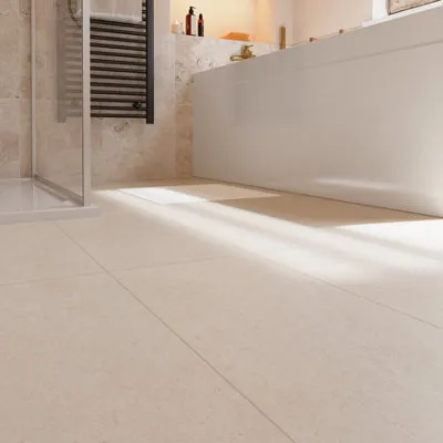Harpenden Beige Natural Stone Effect Structured Laminate Flooring 1.86m²
