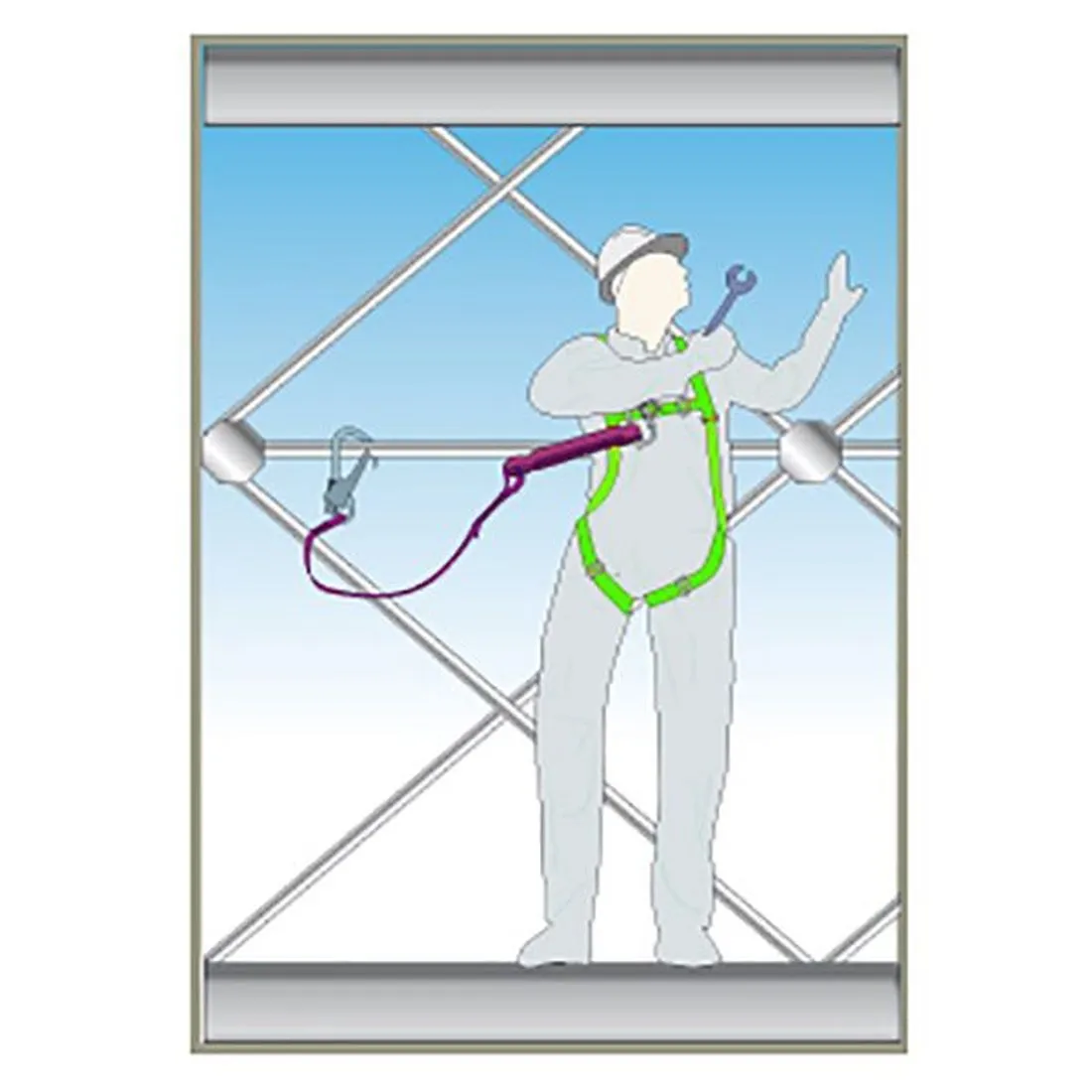 Scan Fall Arrest Harness 2-Point Anchorage