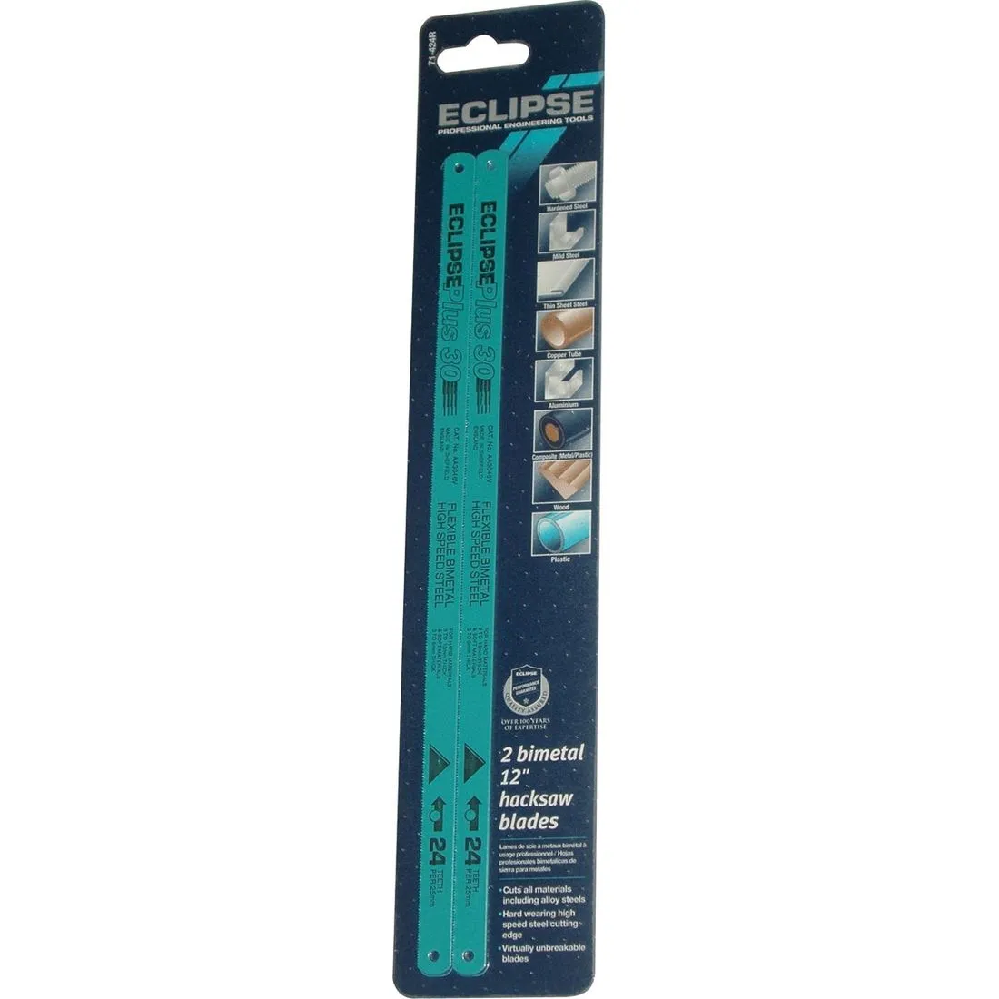 Eclipse Bimetal Hacksaw Blades Pack of 2