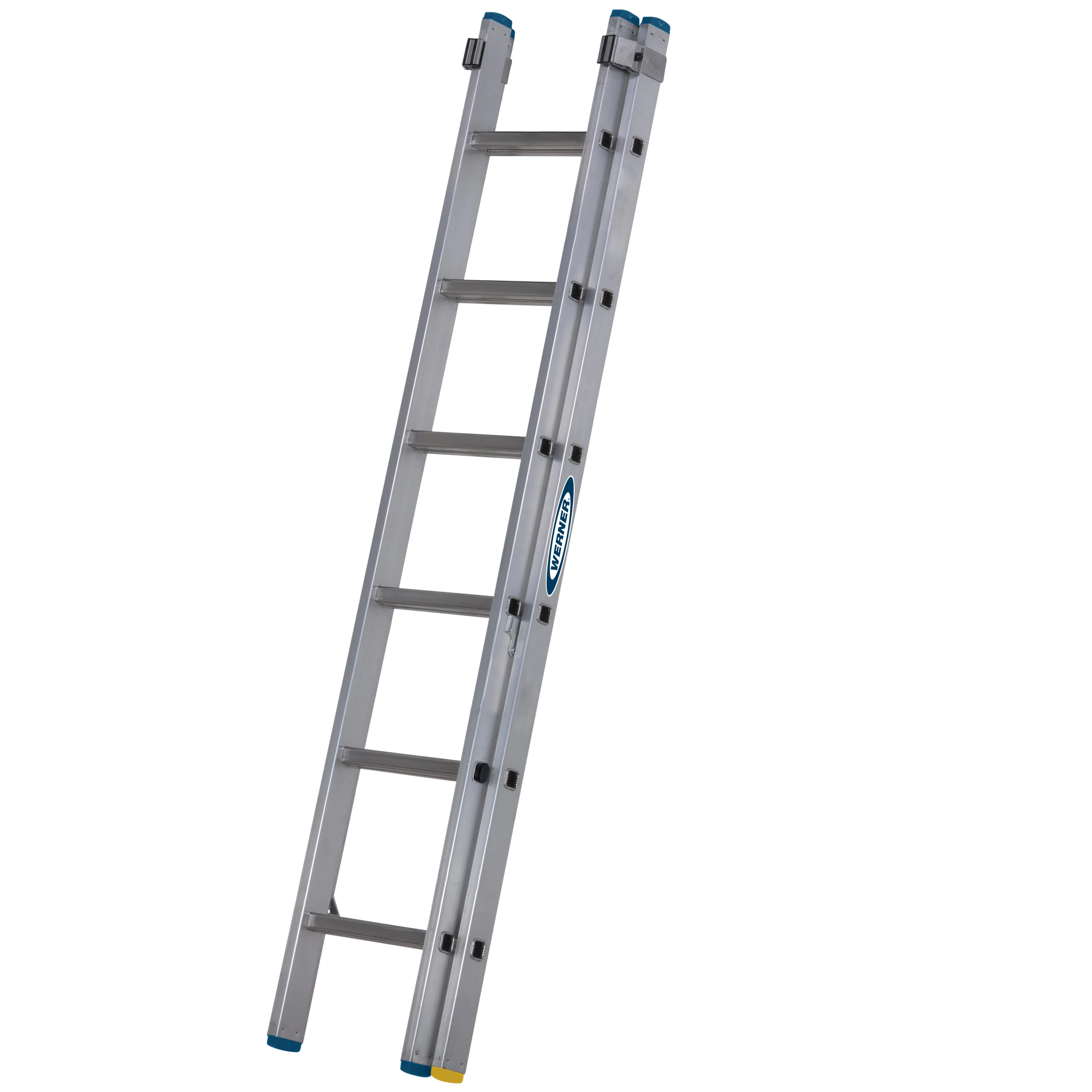 Square Rung Double Section Extension Ladder