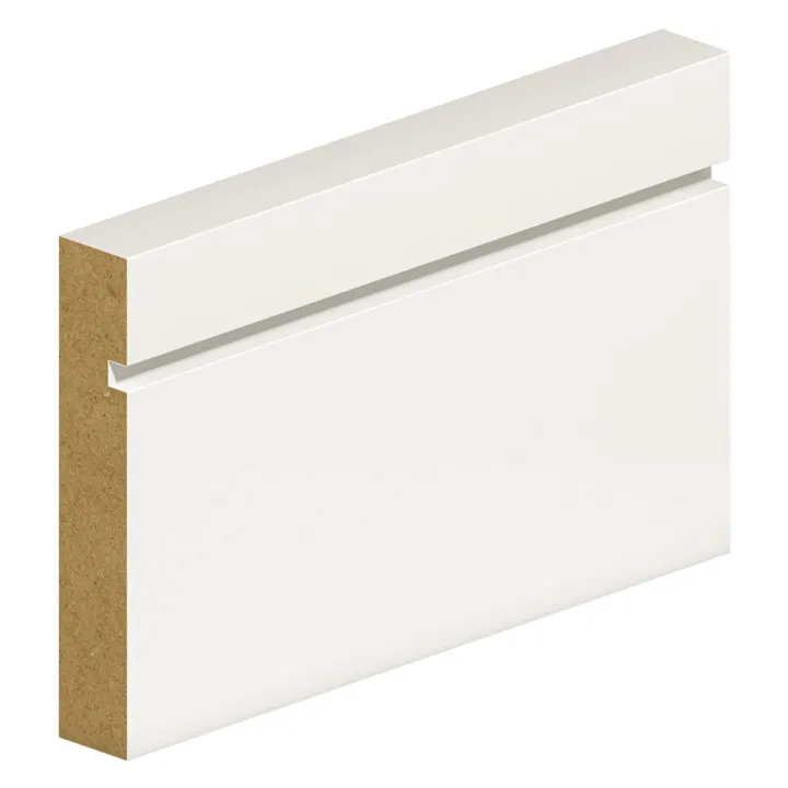 Primed MDF Grooved Skirting 4200 x 119 x 18mm