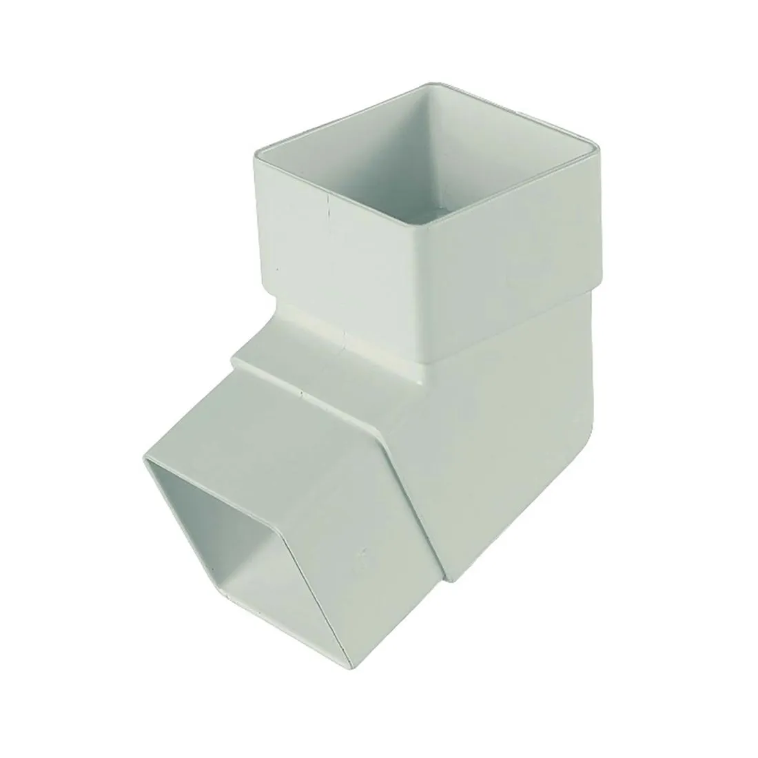 FloPlast White 65mm Square Downpipe 112.5 Degree Offset Bend