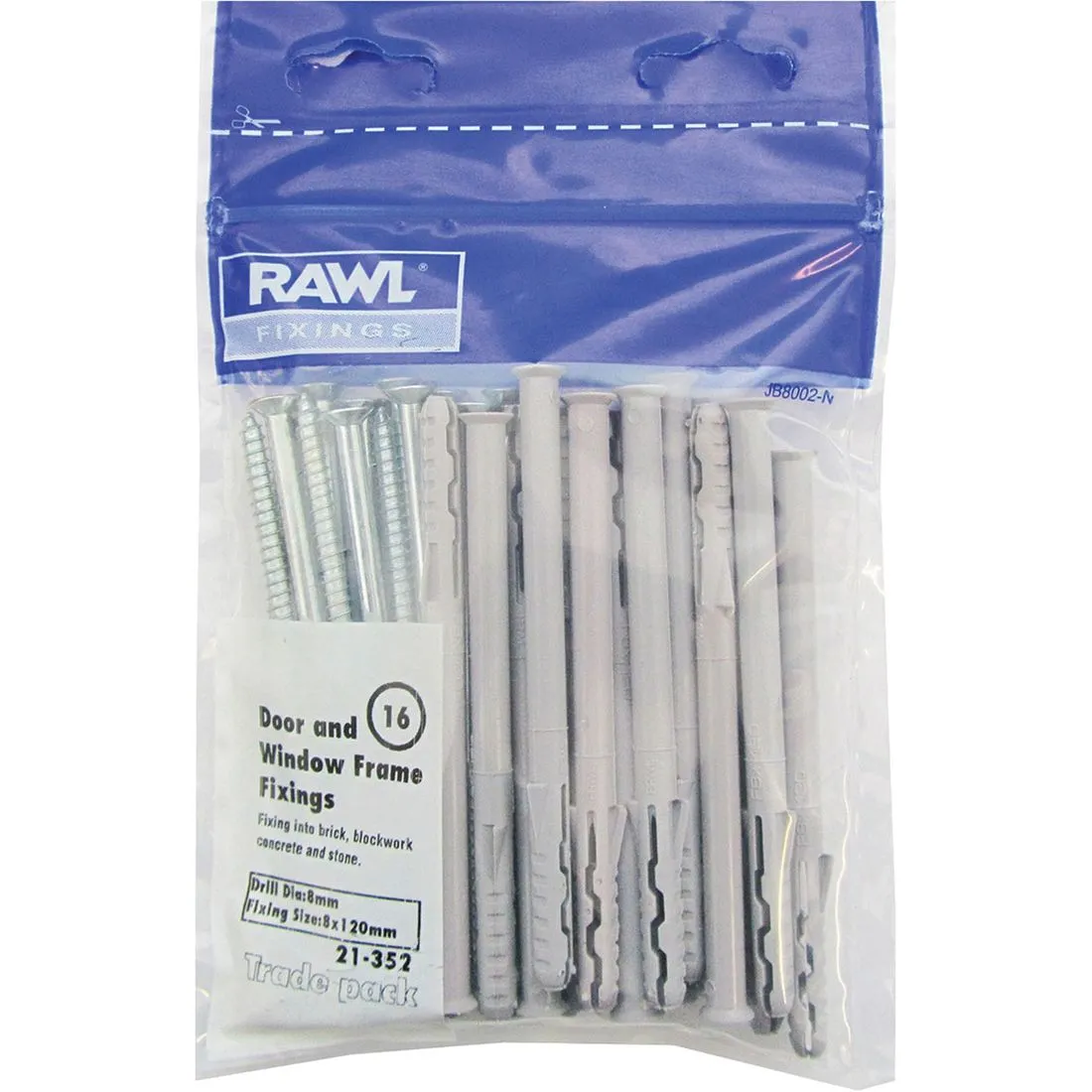 Rawlplug Frame Fixers 8 x 80mm Pack of 16