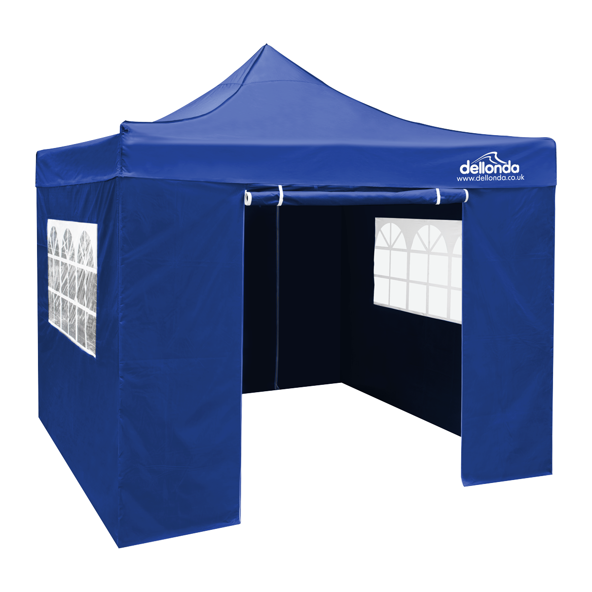 Dellonda Premium 2x2m Pop-Up Gazebo & Side Walls, Water-Resistant with Carry Bag & Weights