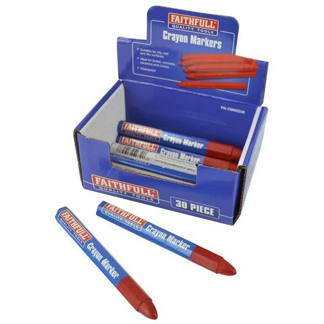 Faithfull Crayon Marker Red (CDU 30)
