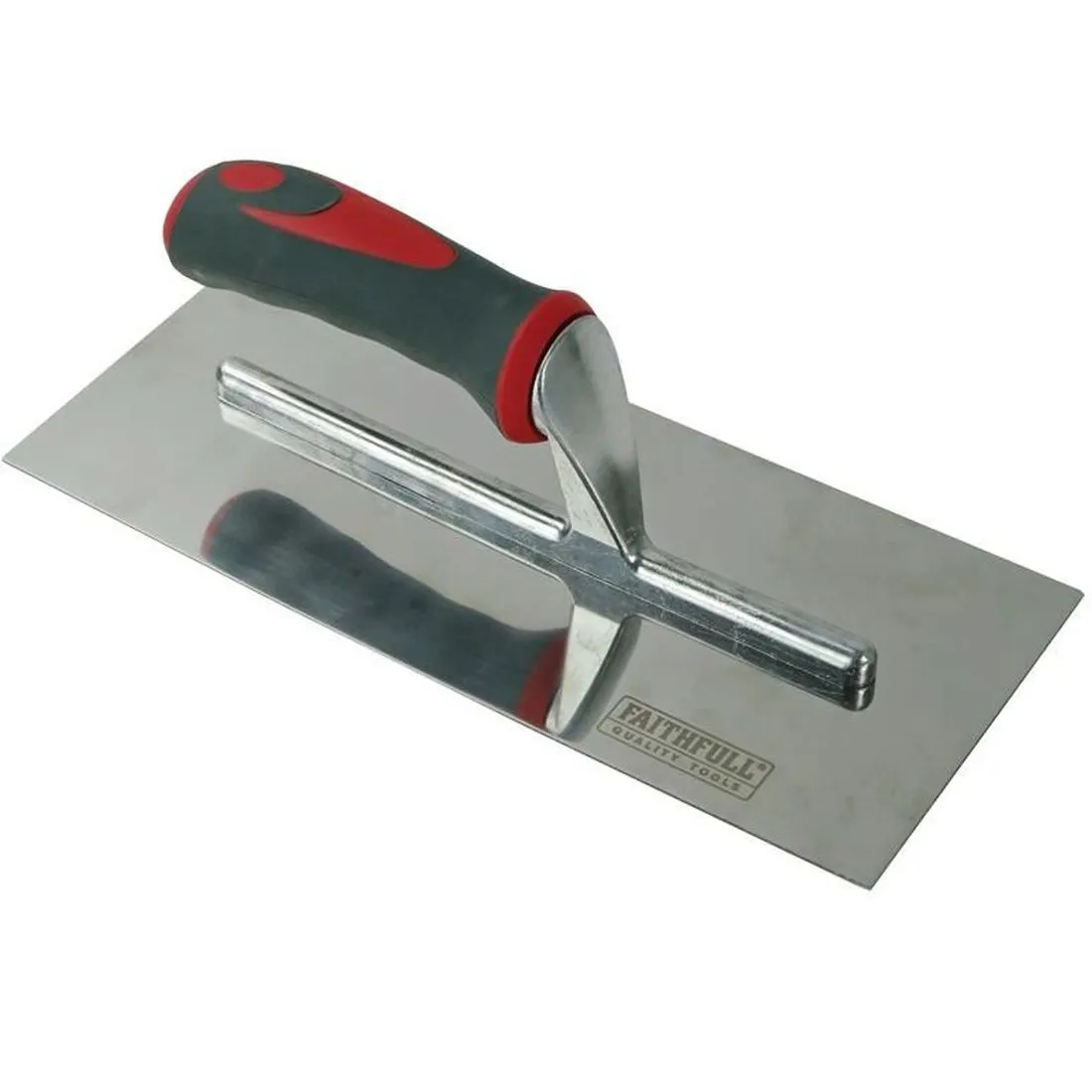 Faithfull Plasterer's Finishing Trowel Stainless Steel Soft Grip Handle 11 x 4.3/4in