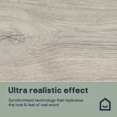 Fulham Grey Oak Effect Structured Laminate Flooring 1.99m²