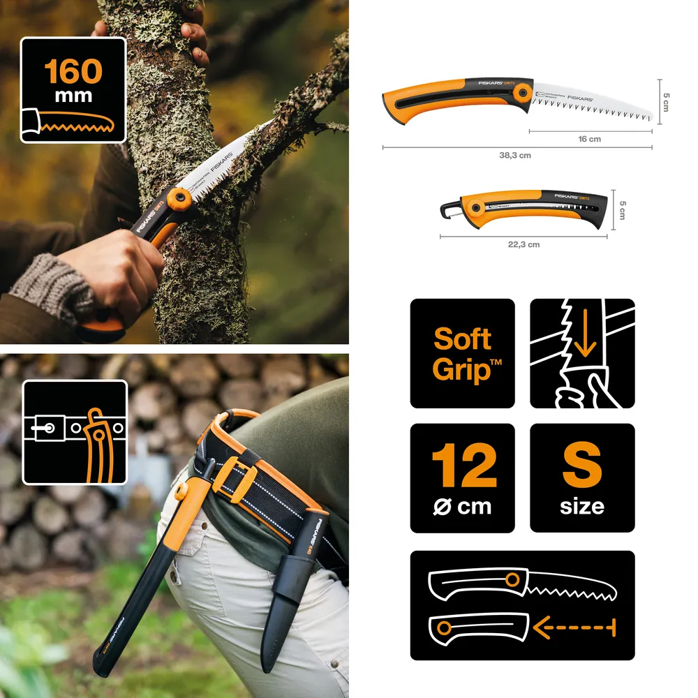 Fiskars Xtract Sw73 Garden Pruning Saw 160Mm