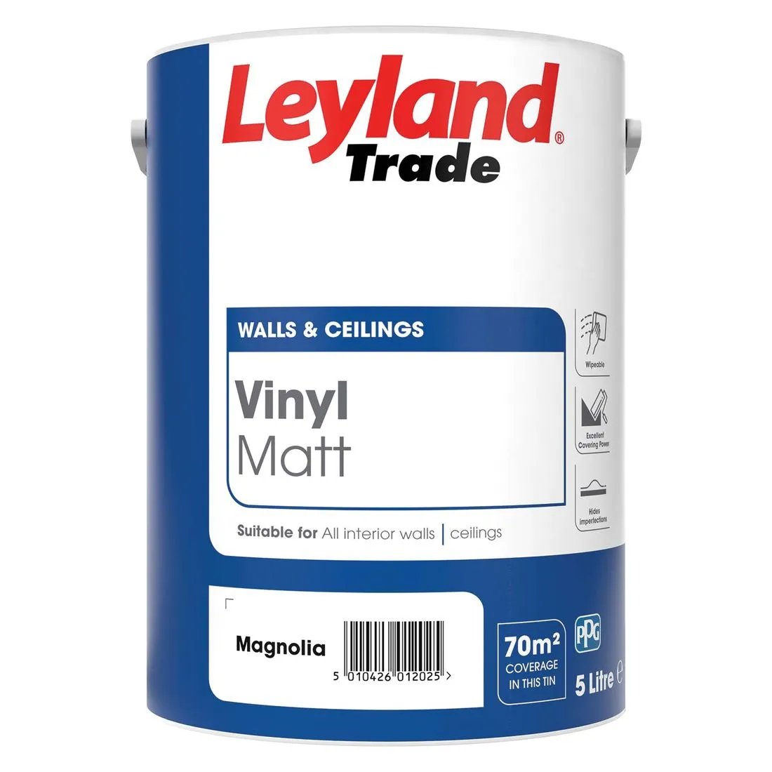 Leyland Trade Vinyl Matt Emulsion Magnolia 5L