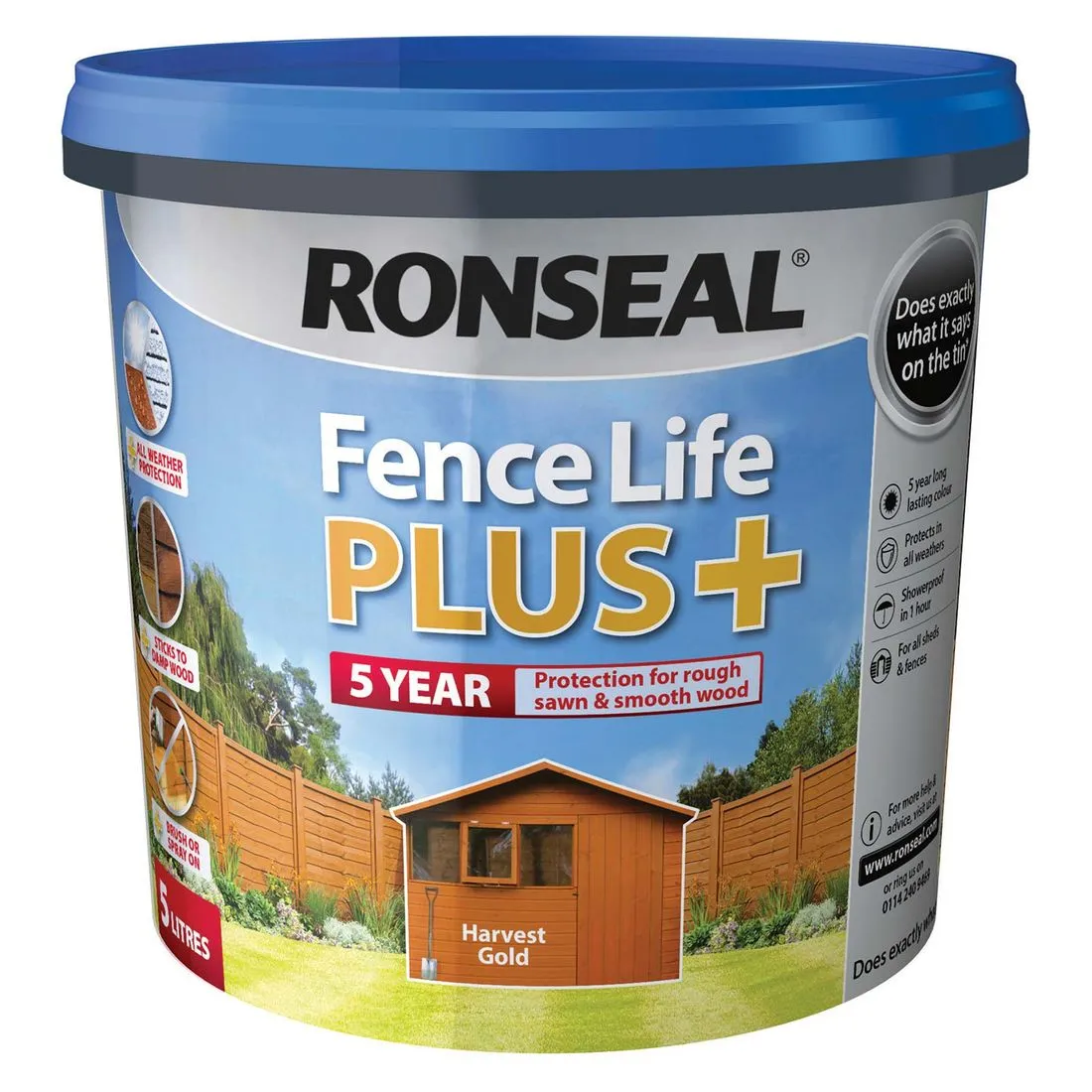 Ronseal Fencelife Plus+ Harvest Gold 5L