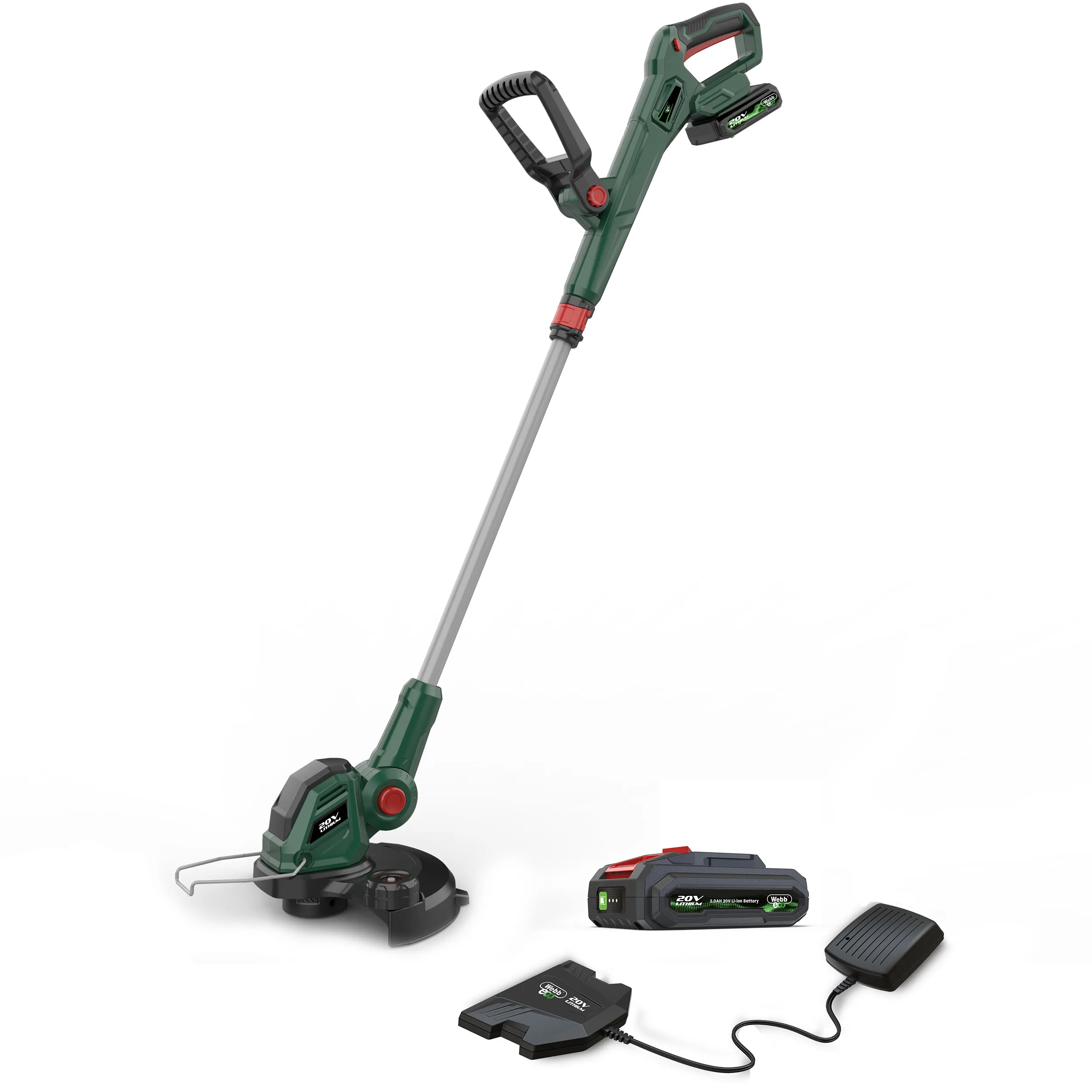Webb Eco 20V 30cm Cordless Line Trimmer inc 2Ah Battery & Charger