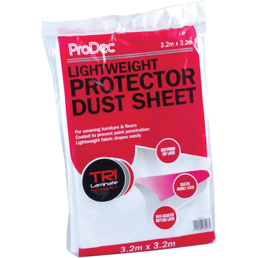 Lightweight Non-Woven Dust Sheet 3.2 x 3.2m 10' x 10'