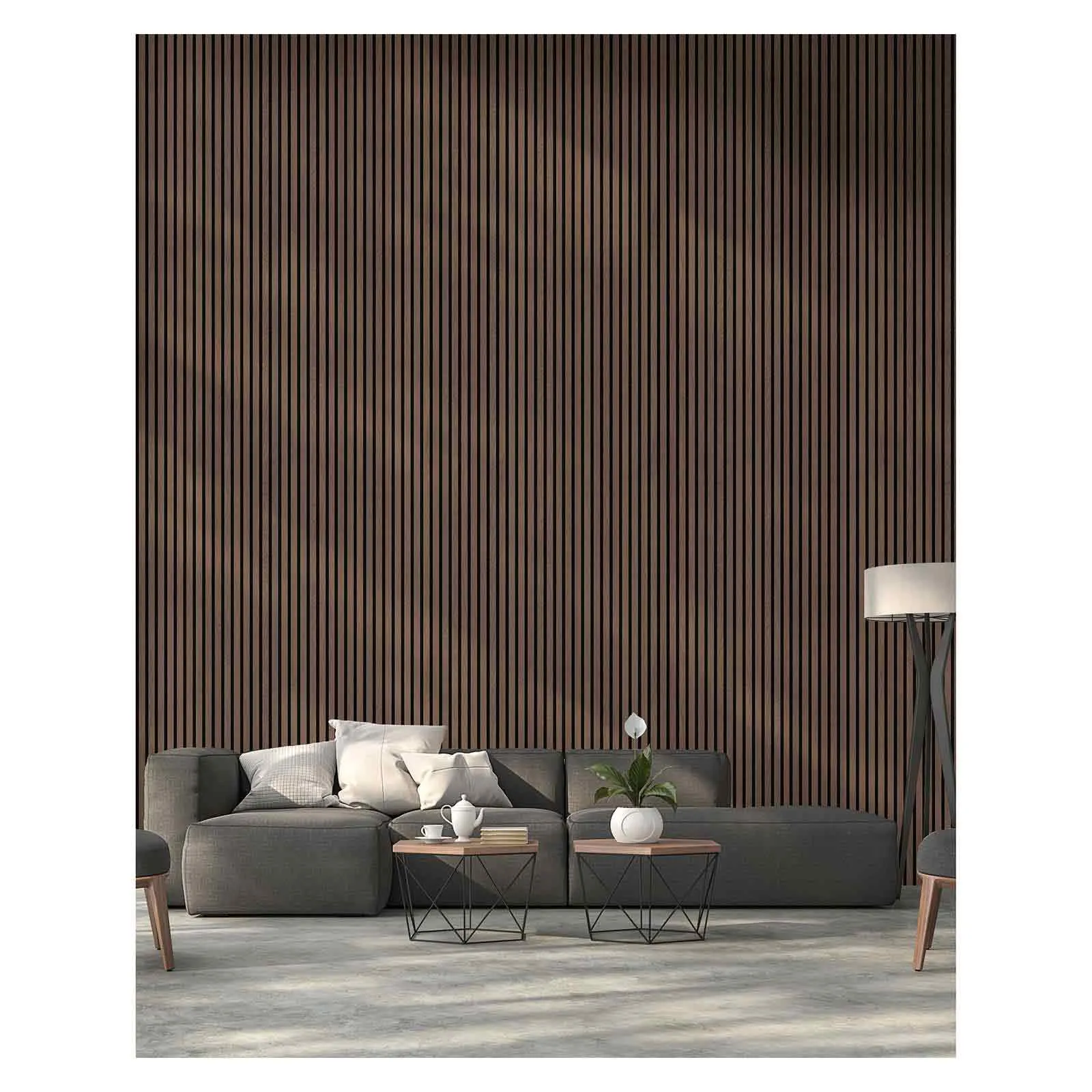 Premium Walnut Acoustic Panel 2440 x 605 x 22mm