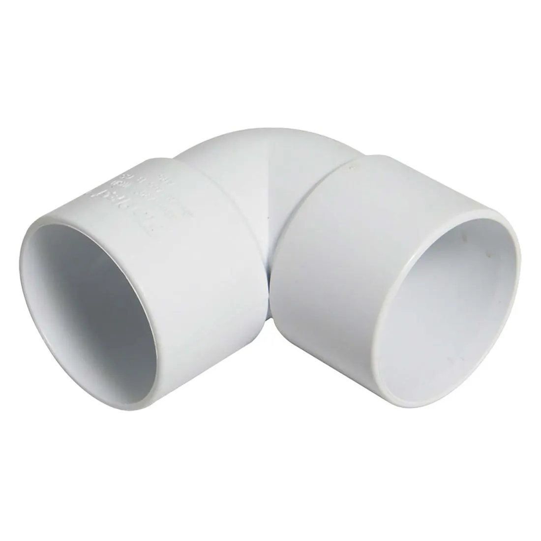 FloPlast 50mm White Solvent Weld 90 Degree Knuckle Bend