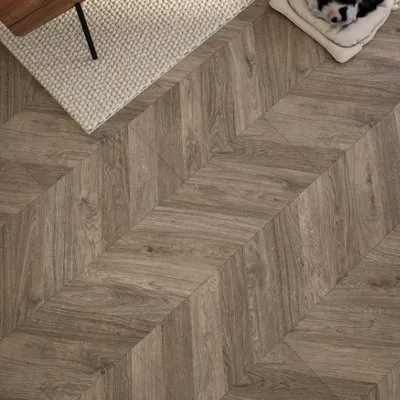 Leyton Chevron Wood Effect Laminate Flooring 1.72m²