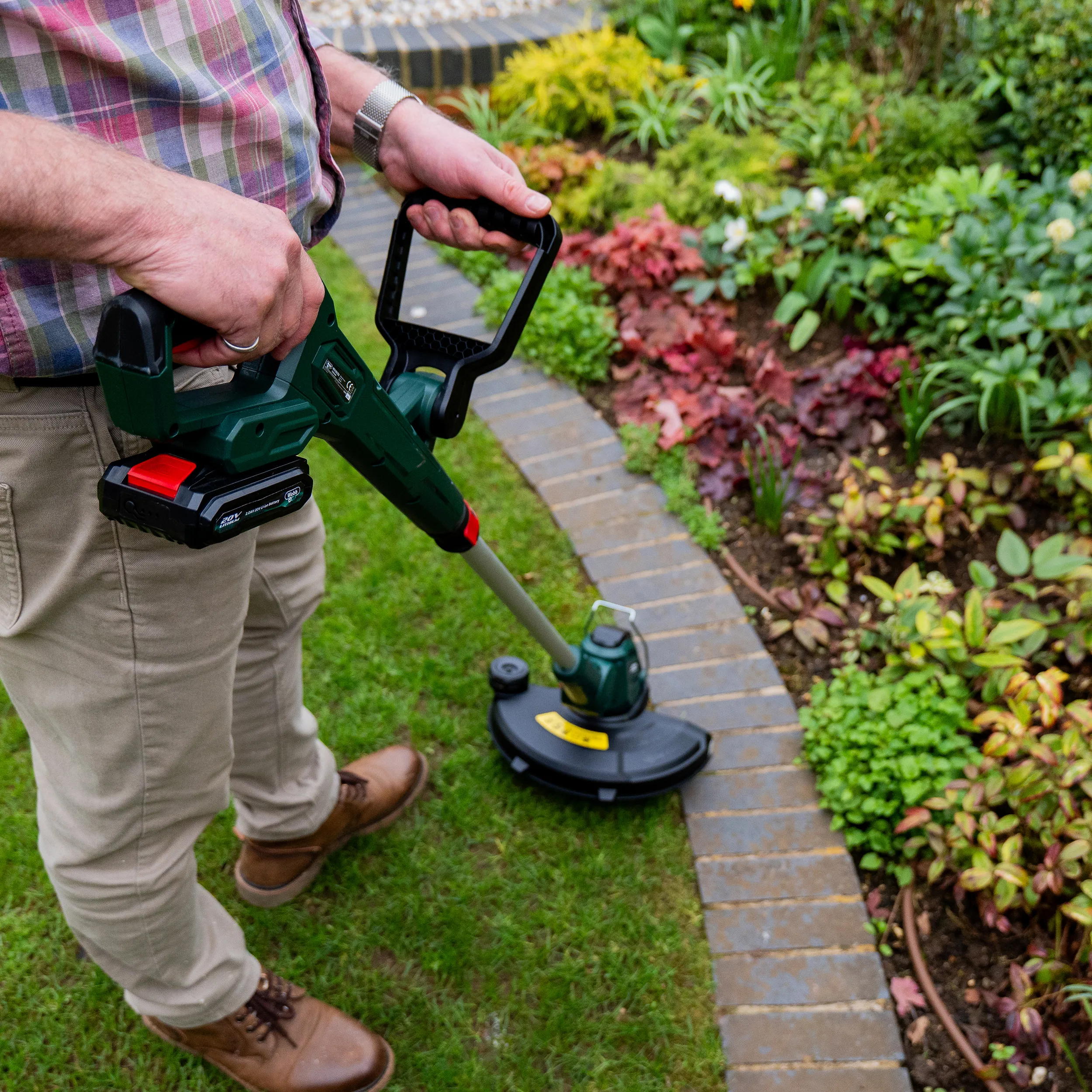 Webb Eco 20V 30cm Cordless Line Trimmer inc 2Ah Battery & Charger
